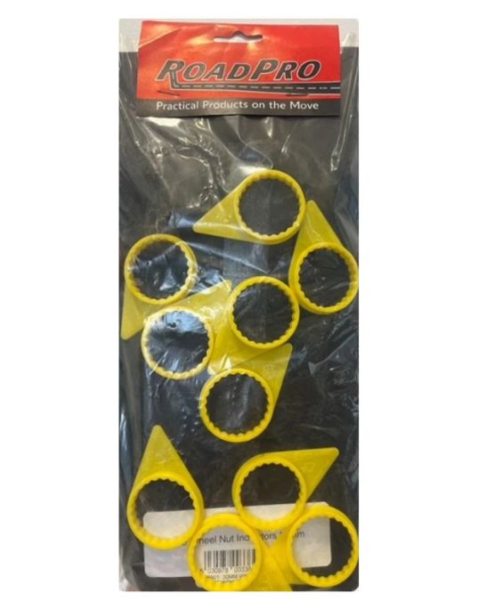 Wheel Nut Indicators 30mm Yellow – Standard Pointer Style (Pack of 10)
