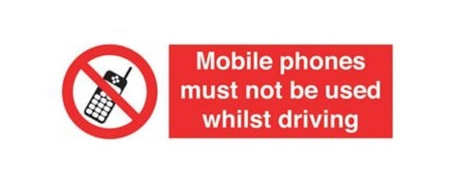 Mobile Phones Must Not Be Used Whilst Driving Sticker
