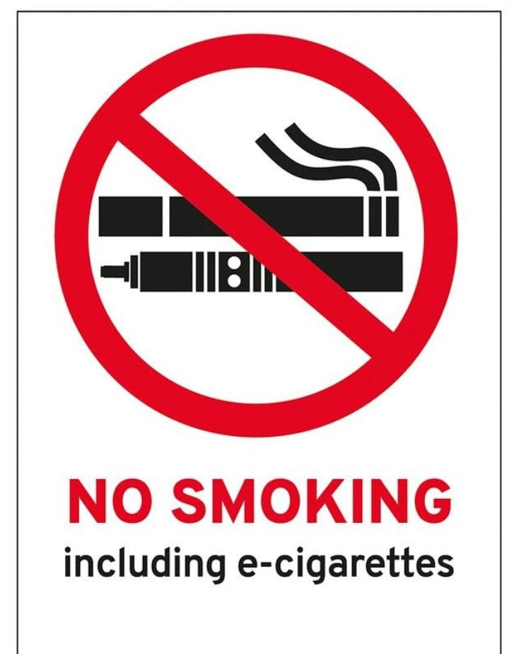 A6 No Smoking / E-cigarette Sticker