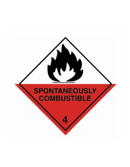 UN Hazard Warning Diamond Class 4.2 Spontaneously Combustible