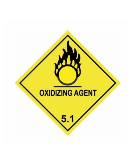 UN Hazard Warning Diamond Class 5.1 Oxidizing Agents