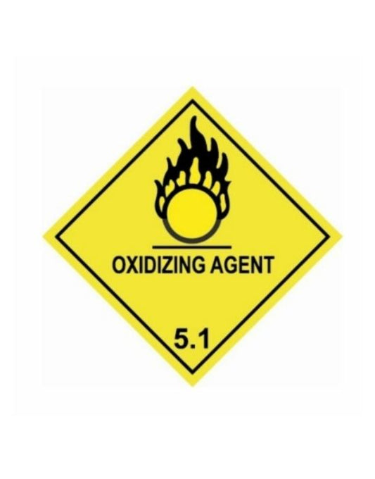 UN Hazard Warning Diamond Class 5.1 Oxidizing Agents