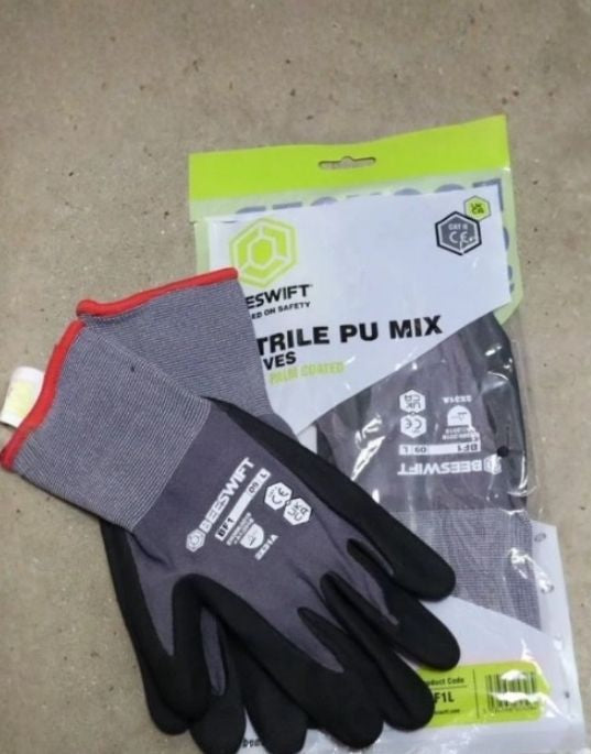 Nitrile PU Safety Gloves