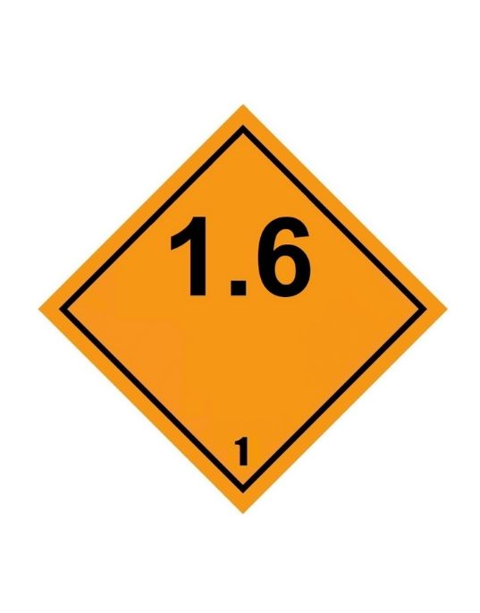 Class 1-1.6 Explosive UN Hazard Warning Diamond