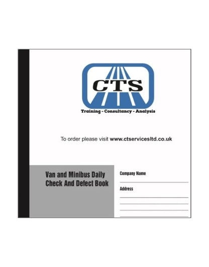 Van Drivers Daily Defect Book - 50-Page Duplicate Log
