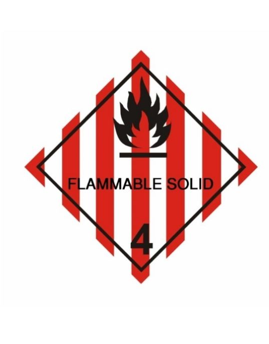 UN Hazard Warning Diamond Class 4.1 Flammable Solid