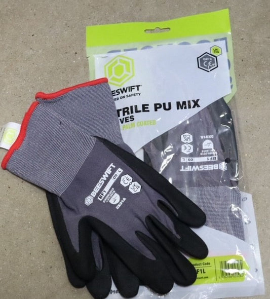Nitrile PU Safety Gloves